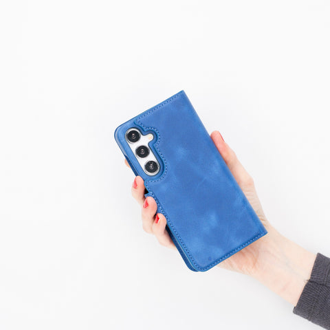 Funda tipo billetera de cuero con bloqueo RFID Florence para Samsung Galaxy S24 Plus