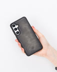 Funda de cuero Lucca Snap On para Samsung Galaxy S24 Plus