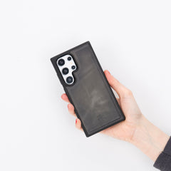 Funda de cuero Lucca Snap On para Samsung Galaxy S24 Ultra