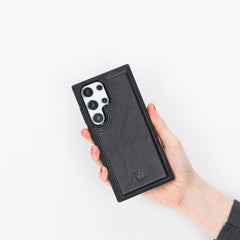 Funda de cuero Lucca Snap On para Samsung Galaxy S24 Ultra