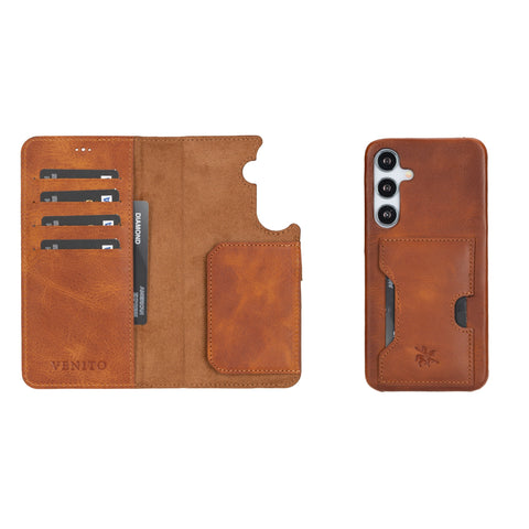 Funda tipo billetera de cuero con bloqueo RFID Florence para Samsung Galaxy S24 Plus