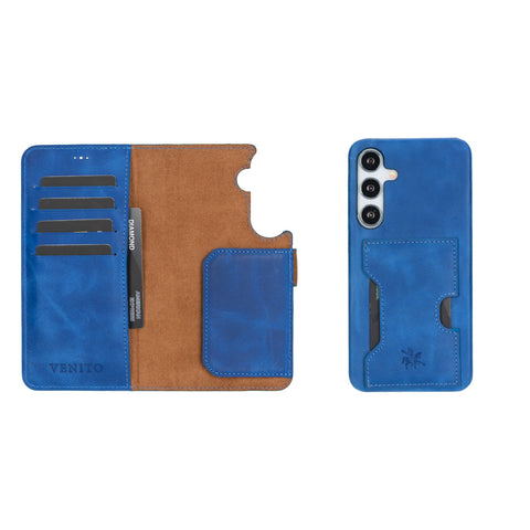 Funda tipo billetera de cuero con bloqueo RFID Florence para Samsung Galaxy S24 Plus
