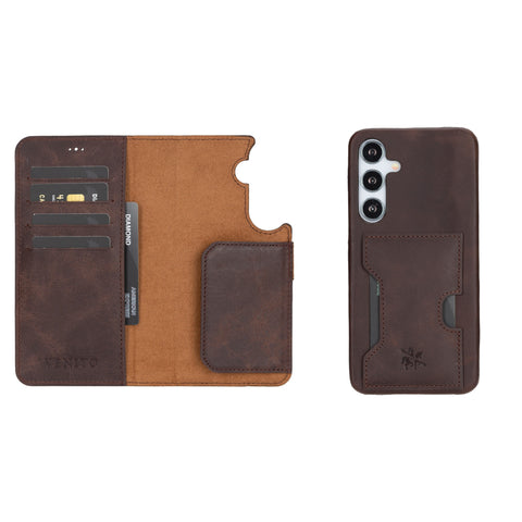 Funda tipo billetera de cuero con bloqueo RFID Florence para Samsung Galaxy S24 Plus