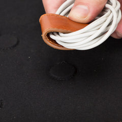 Travel Leather Cable Organizer