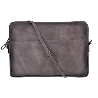 Leeds Leather Laptop / Tablet Sleeve - Gray