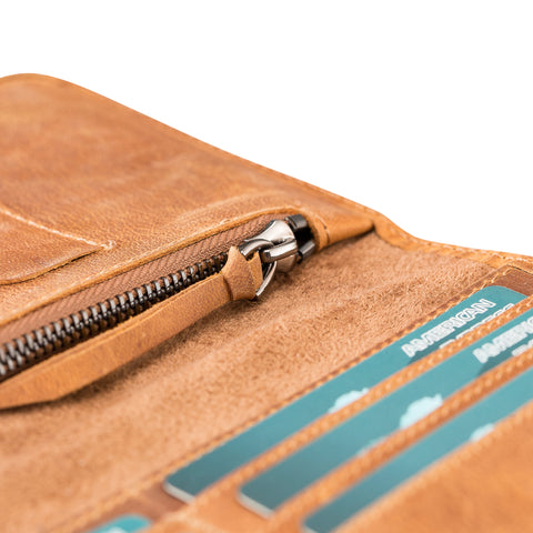 Cartera de viaje multifuncional de piel Modena