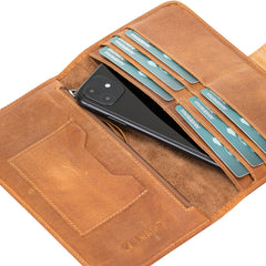 Cartera de viaje multifuncional de piel Modena