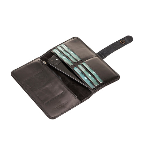 Cartera de viaje multifuncional de piel Modena