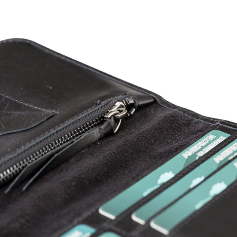 Cartera de viaje multifuncional de piel Modena