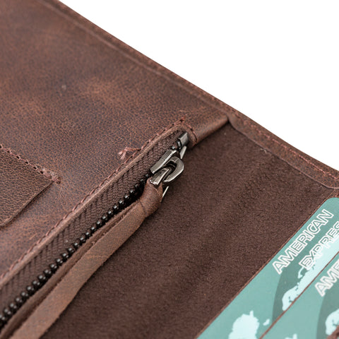 Cartera de viaje multifuncional de piel Modena