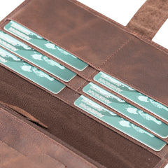 Cartera de viaje multifuncional de piel Modena