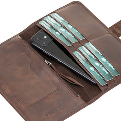 Cartera de viaje multifuncional de piel Modena