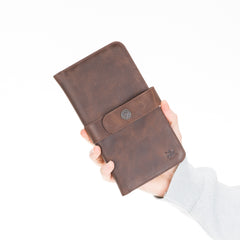 Cartera de viaje multifuncional de piel Modena