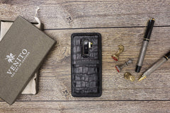 Funda tipo billetera de cuero Capri Snap On para Samsung Galaxy S9 Plus