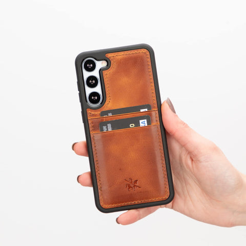 Funda tipo billetera de cuero Capri Snap On para Samsung Galaxy S23 Plus