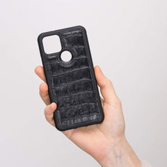 Funda de cuero Lucca Snap On para Google Pixel 5