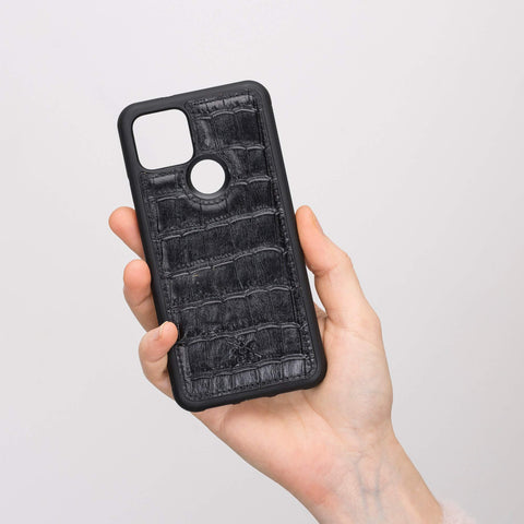 Funda de cuero Lucca Snap On para Google Pixel 5