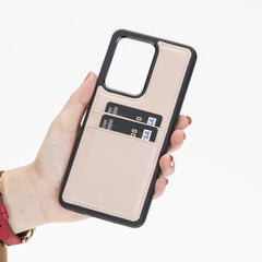 Funda tipo billetera de cuero Capri Snap On para Samsung Galaxy S20 Ultra