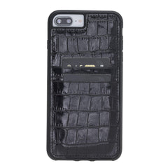 Funda tipo billetera de cuero Capri Snap On para iPhone 7 Plus
