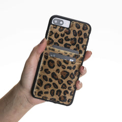 Funda tipo billetera de cuero Capri Snap On para iPhone 7 Plus