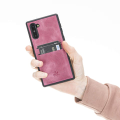 Funda tipo billetera de cuero Cosa Snap On para Samsung Galaxy Note 10
