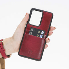 Funda tipo billetera de cuero Capri Snap On para Samsung Galaxy S20 Ultra