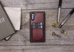 Funda tipo billetera de cuero Cosa Snap On para Samsung Galaxy Note 10
