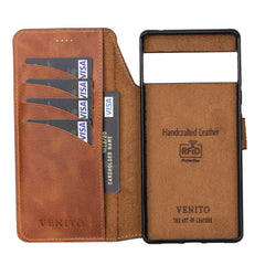 Ravenna RFID Blocking Detachable Leather Wallet Case for Google Pixel 6 Pro