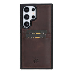 Funda tipo billetera de cuero Capri Snap On para Samsung Galaxy S24 Ultra