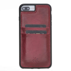 Funda tipo billetera de cuero Capri Snap On para iPhone 7 Plus