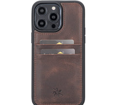Funda tipo billetera de cuero Capri Snap On para iPhone 14 Pro Max