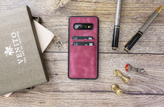 Funda tipo billetera de cuero Cosa Snap On para Samsung Galaxy S10
