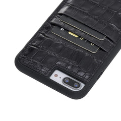 Funda tipo billetera de cuero Capri Snap On para iPhone 7 Plus