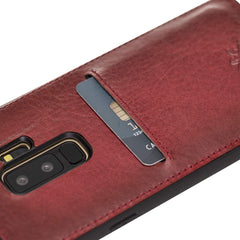 Funda tipo billetera de cuero Cosa Snap On para Samsung Galaxy S9 Plus