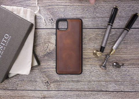 Funda de cuero Lucca Snap On para Google Pixel 4