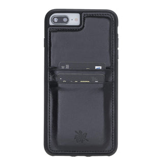 Funda tipo billetera de cuero Capri Snap On para iPhone 7 Plus