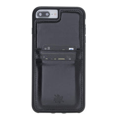 Funda tipo billetera de cuero Capri Snap On para iPhone 7 Plus