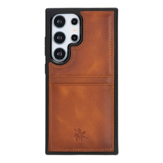 Funda tipo billetera de cuero Capri Snap On para Samsung Galaxy S24 Ultra