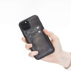 Funda tipo billetera de cuero Cosa Snap On para iPhone 11 Pro