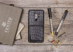 Funda tipo billetera de cuero Cosa Snap On para Samsung Galaxy S9 Plus