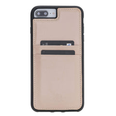 Funda tipo billetera de cuero Capri Snap On para iPhone 7 Plus