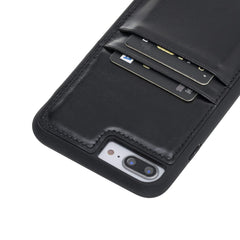 Funda tipo billetera de cuero Capri Snap On para iPhone 7 Plus