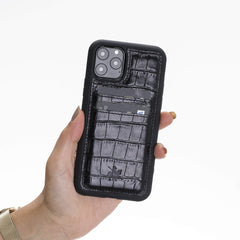 Funda tipo billetera de cuero Cosa Snap On para iPhone 11 Pro