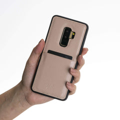 Funda tipo billetera de cuero Capri Snap On para Samsung Galaxy S9 Plus