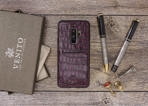 Cosa Snap On Leather Wallet Case for Samsung Galaxy S9 Plus