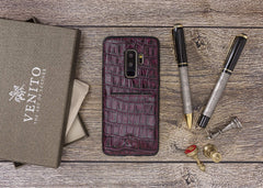 Funda tipo billetera de cuero Cosa Snap On para Samsung Galaxy S9 Plus