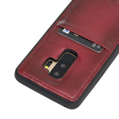Funda tipo billetera de cuero Capri Snap On para Samsung Galaxy S9 Plus
