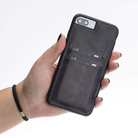 Funda tipo billetera de cuero Cosa Snap On para iPhone 7 Plus