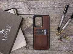 Funda tipo billetera de cuero Capri Snap On para Samsung Galaxy S20 Ultra