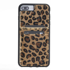 Funda tipo billetera de cuero Capri Snap On para iPhone 7 Plus